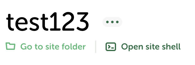 Find site folder on local